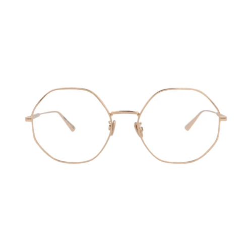 Dior Round-Frame Metal Optical Frames Gold Gold Transparent (CD50019U-54-029)