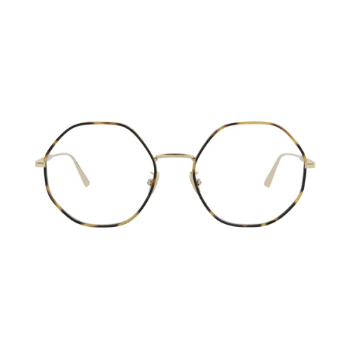 Dior Round-Frame Metal Optical Frames Gold Gold Transparent (CD50019U-55-028)