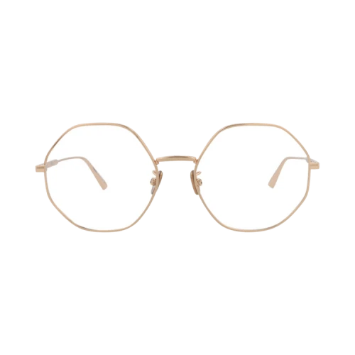 Dior Round-Frame Metal Optical Frames Gold Gold Transparent (CD50019U-56-029)
