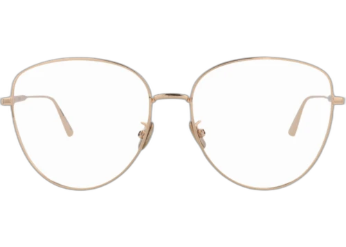 Dior Round-Frame Metal Optical Frames Gold Gold Transparent (CD50031U-58-029)