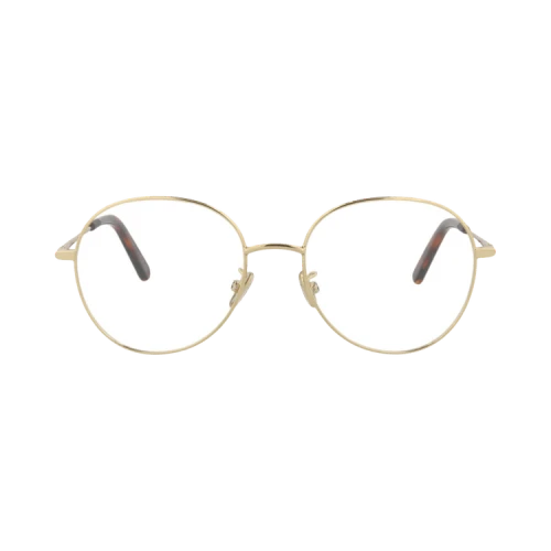 Dior Round-Frame Metal Optical Frames Gold Gold Transparent (CD50062U-52-010)