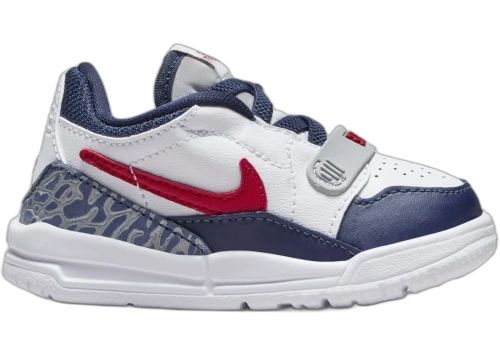 Jordan Legacy 312 Low White Midnight Navy Wolf Grey Varsity Red (TD)