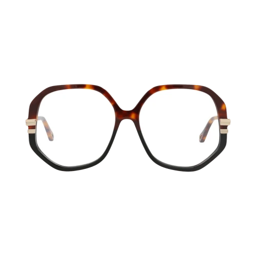 Chloé Round-Frame Bio Acetate Optical Frames 'Havana Havana Transparent'