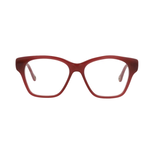 Chloé Square-Frame Bio Acetate Optical Frames 'Burgundy Burgundy Transparent'