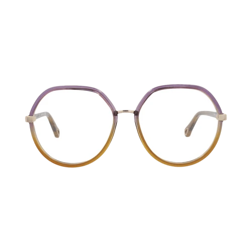 Chloé Round-Frame Bio Injection Optical Frames 'Violet Violet Transparent'
