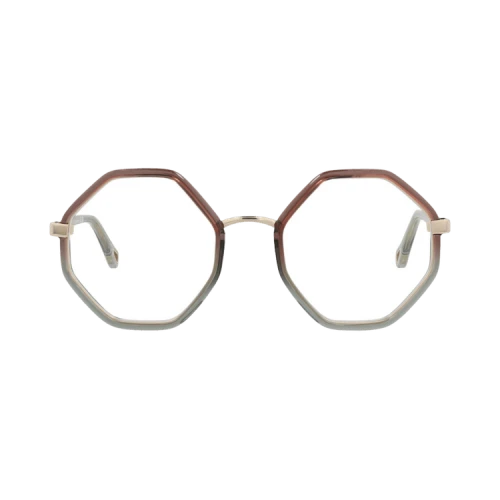 Chloé Round-Frame Bio Injection Optical Frames 'Brown Brown Transparent'