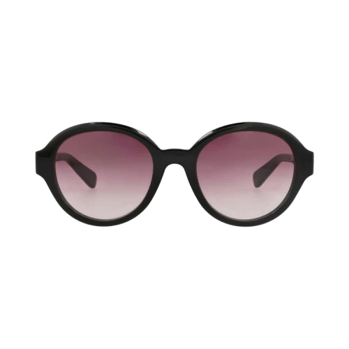 Chloé Round-Frame Recycled Acetate Sunglasses 'Black Black Red'
