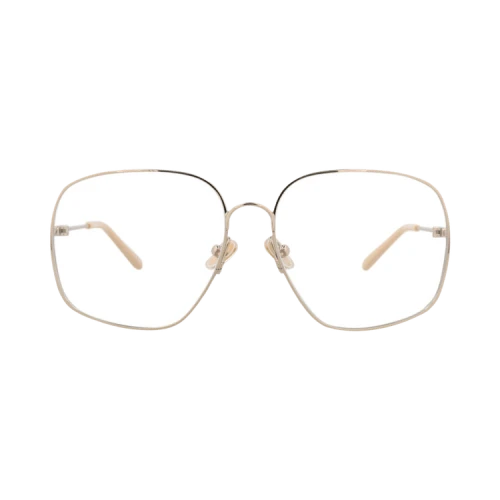 Chloé Square-Frame Metal Optical Frames 'Gold Gold Transparent'