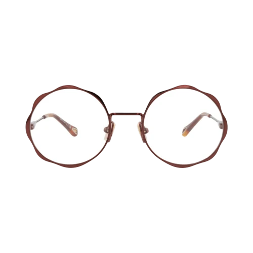 Chloé Round-Frame Metal Optical Frames 'Brown Brown Transparent'