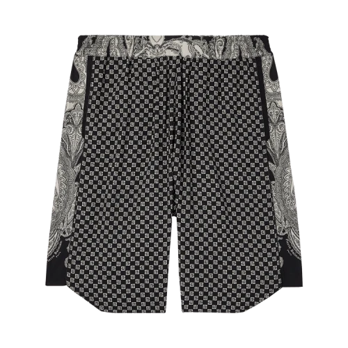 Balmain Mini Monogram Shorts 'Black/Ivory'