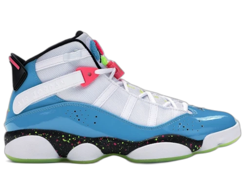 Jordan 6 Rings White Light Blue Fury Cyber