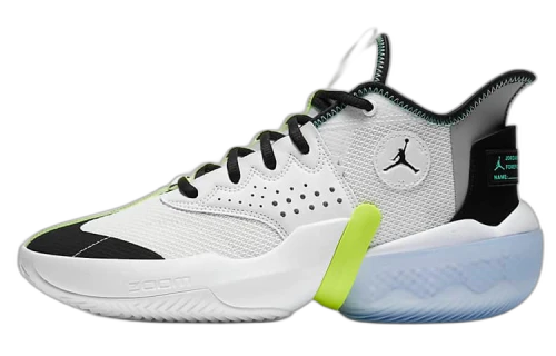 Jordan React Elevation PF White Black Green Glow