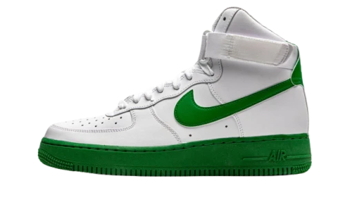 Nike Air Force 1 High White Green Midsole