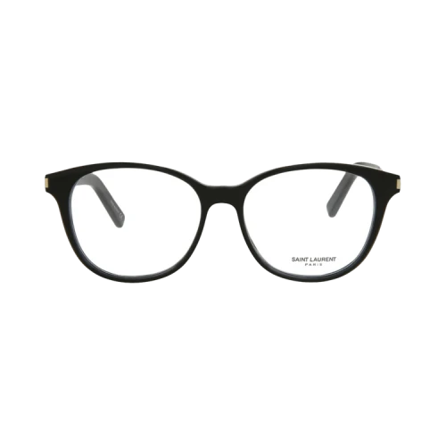 Saint Laurent Round-Frame Acetate Optical Frames 'Black Black Transparent'