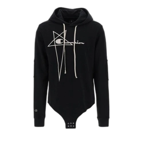 Rick Owens x Champion Knitted Hooded Bodysuit 'Black'