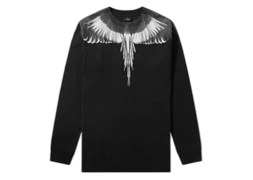 Marcelo Burlon Wing L/S T-Shirt Black White