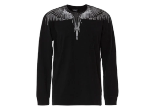 Marcelo Burlon Wing L/S T-Shirt Black Grey