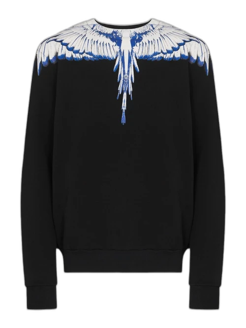Marcelo Burlon Wings Crewneck Black/White/Blue