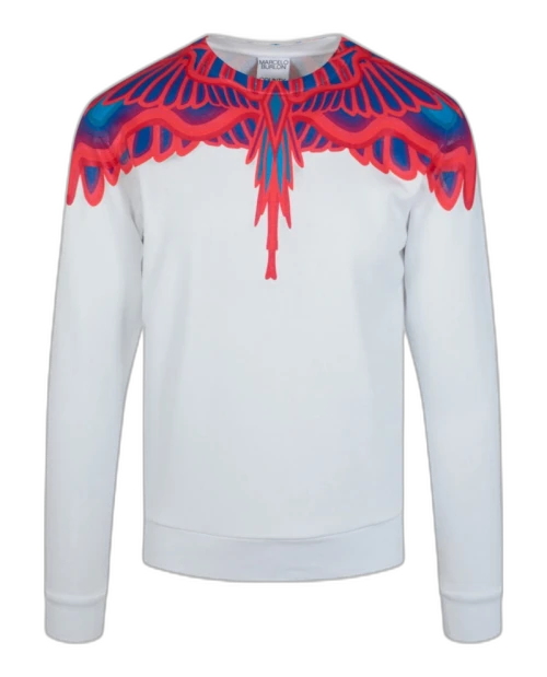 Marcelo Burlon Curves Wings Crewneck Sweatshirt White
