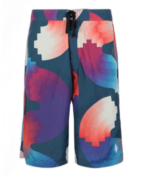 Marcelo Burlon Cross Waves Boardshorts Blue