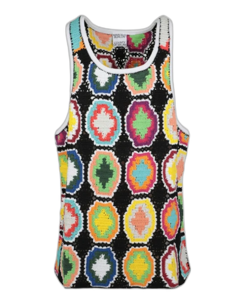 Marcelo Burlon Macrame Cross Knit Tank Top Multi