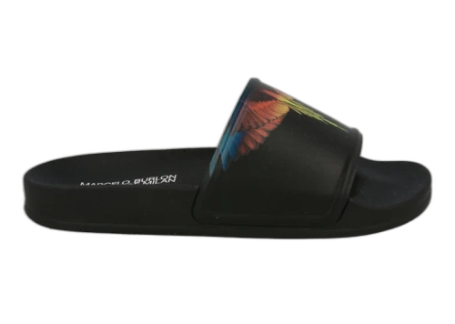 Marcelo Burlon Icon Wings Slides Black Multi