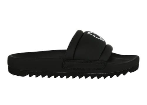 Marcelo Burlon Tempera C Padded Logo Slides Black