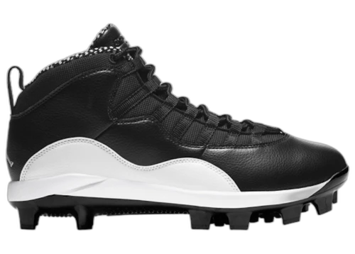 Jordan 10 Retro MCS Cleat Black White