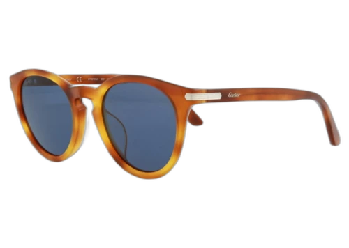Cartier Round Sunglasses Havana/Havana/Blue (CT0010SA-30002165-002)