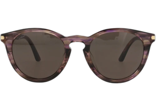 Cartier Round-Frame Acetate Sunglasses Havana Havana Grey (CT0010SA-30002165-003)