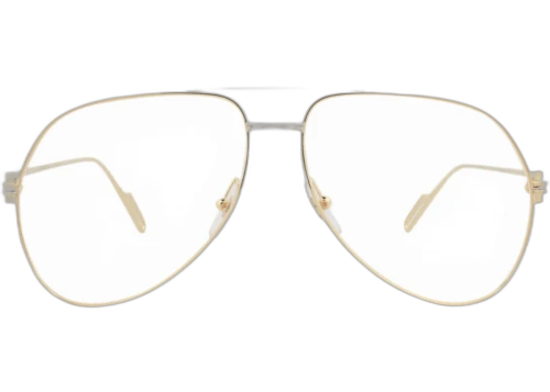 Cartier Aviator-Frame Metal Optical Frames Gold Shiny Transparent (CT0116O-30003096-003)
