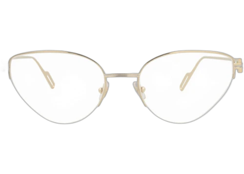 Cartier Cat Eye-Frame Metal Optical Frames Gold Gold Transparent (CT0157O-30003067-001)
