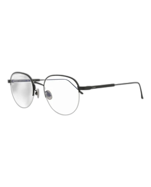 Cartier Round Eyeglasses Black/Black/Transparent (CT0164O-30003046-001)