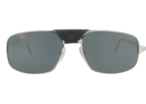 Cartier Aviator-Frame Metal Sunglasses Silver Silver Blue (CT0193S-30007884-004)
