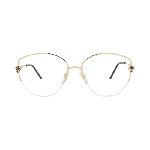 Cartier Photochromic Cat Eye-Frame Metal Optical Frames 'Gold Gold Transparent'