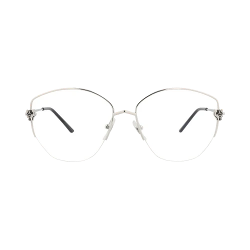 Cartier Photochromic Cat Eye-Frame Metal Optical Frames 'Silver Silver Transparent'