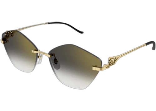 Cartier Panthere de Cartier Sunglasses Gold/Grey (CT0429S-001-FR)