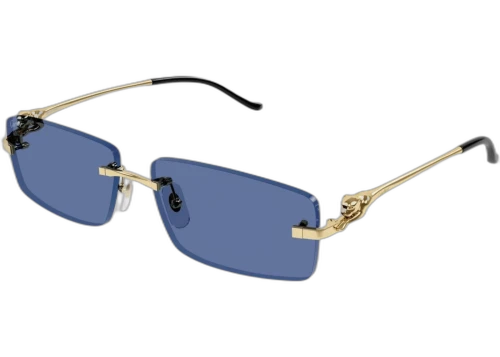 Cartier Panthere de Cartier Sunglasses Gold/Blue (CT0430S-004-FR)
