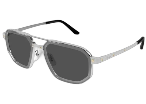 Cartier Santos de Cartier Sunglasses Silver/Grey (CT0462S-006-FR)