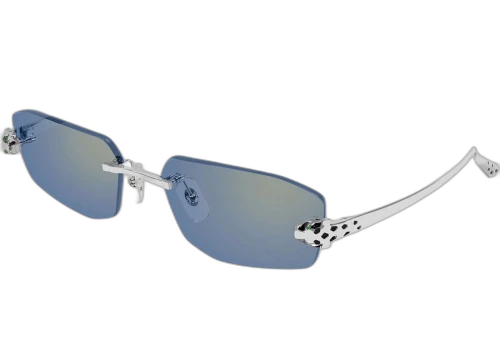 Cartier Panthere de Cartier Sunglasses Silver/Blue (CT0474S-005-FR)