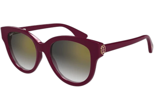 Cartier Signature C de Cartier Sunglasses Burgundy/Grey (CT0506S-003-FR)