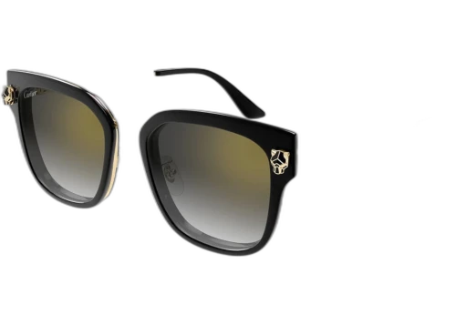 Cartier Panthere de Cartier Sunglasses Black/Grey (CT0509SA-001-FR)