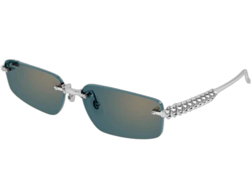 Cartier Clash de Cartier Sunglasses Silver/Green (CT0544S-004-FR)