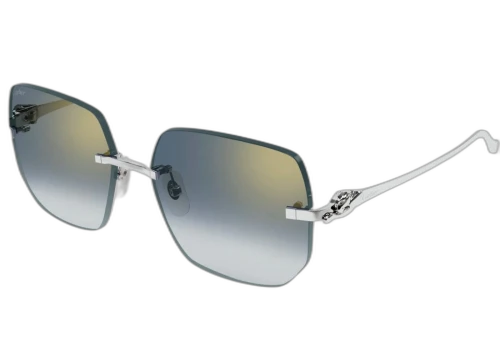 Cartier Panthere de Cartier Sunglasses Silver/Blue (CT0549S-003-FR)