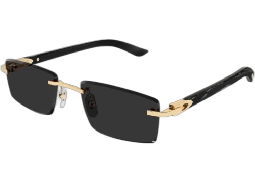 Cartier Decor C de Cartier Sunglasses Gold/Black/Grey (CT0582S-001-FR)