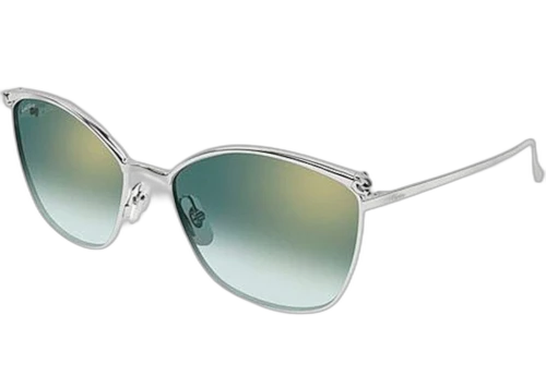 Cartier Panthere de Cartier Sunglasses Silver/Green (CT0595S-003-FR)