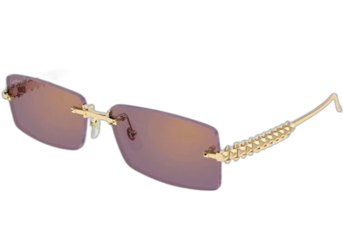 Cartier Clash de Cartier Sunglasses Gold/Violet (CT0604S-003-FR)