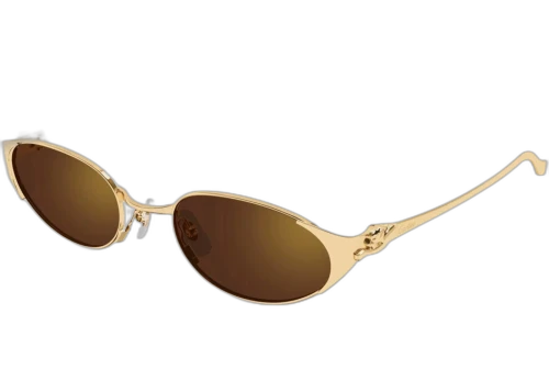 Cartier Panthere de Cartier Sunglasses Gold/Brown (CT0630S-002-FR)