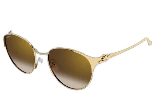 Cartier Panthere de Cartier Sunglasses Gold/Brown (CT0631S-002-FR)