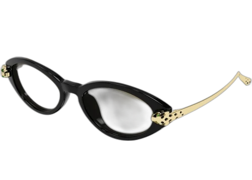 Cartier Panthere de Cartier Sunglasses Black/Gold/Grey (CT0634S-001-FR)